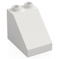 Duplo Brick 3 x 2 x 2 Slope (White)