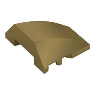 Brick Wedged, Curved 4 x 3 No Studs [Plain] (Metallic Gold)