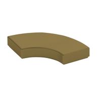 Tile 2 x 2 Curved, Macaroni (Metallic Gold)