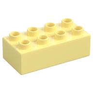 Duplo Brick 2 x 4 (Bright Light Yellow)