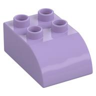 Duplo Brick 2 x 3 with Curved Top (Lavender)