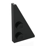 Wedge Plate 2 x 4 27° Right (Black)