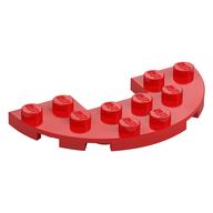 Plate Round Half 3 x 6 with 1 x 2 Cutout (Red)