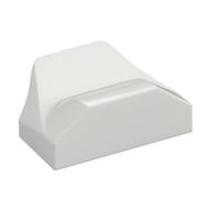 Brick Wedged, Curved 1 x 2 x 2/3 No Studs, Wing End (White)