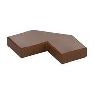 Tile Special 2 x 2 Corner with Cut Corner - Facet (Reddish Brown)