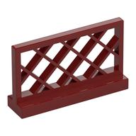Fence Lattice 1 x 4 x 2 (Dark Red)