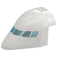 Aircraft Fuselage Curved Forward 8 x 12 x 6 Top (White)