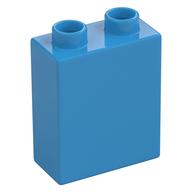 Duplo Brick 1 x 2 x 2 with Bottom Tube (Dark Azure)