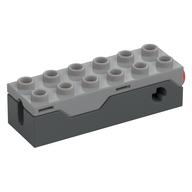 Launcher, Brick Special 2 x 6 Spring Shooter with Light Bluish Gray Top (Dark Bluish Gray)
