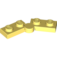 Hinge Plate 1 x 4 Swivel Top / Base - Solid Clip [Complete Assembly] (Bright Light Yellow)
