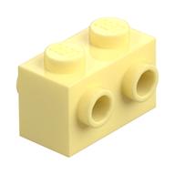 Brick Special 1 x 2 with Studs on 2 Sides (Bright Light Yellow)