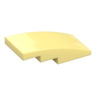 Brick Curved 4 x 2 No Studs (Bright Light Yellow)