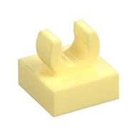 Tile Special 1 x 1 with Clip with Rounded Edges (Bright Light Yellow)