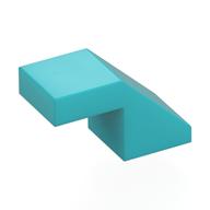 Brick Sloped 45° 2 x 1 with 2/3 Inverted Cutout and no stud (Medium Azure)