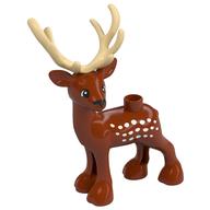 Duplo Animal Deer Male / Buck (No. 1) (Dark Orange)