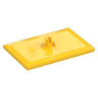 Tile Special 6 x 4 with Beveled Edges and 5mm Pin (Train Bogie Plate) (Yellow)