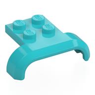 Wheel Arch, Mudguard 3 x 4 with 2 x 2 Plate (Medium Azure)