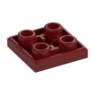 Tile Special 2 x 2 Inverted (Dark Red)