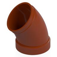 Tube, Slide Curved 45deg (Dark Orange)