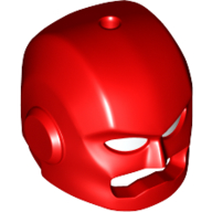 Helmet / Mask, with Chin Guard, Pin Hole in Top (Red)