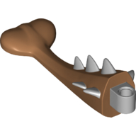 Animal Body Part, Dinosaur, Ankylosaurus Tail with Light Bluish Gray Spikes (Medium Nougat)