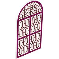 Glass for Frame 1 x 6 x 7 with Bow with Dark Red/Gold Pattern Print (Trans-Clear)