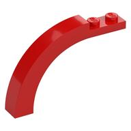 Brick Arch 1 x 6 x 3 1/3 Curved Top (Red)