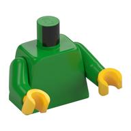 Torso, Bright Green Arms, Yellow Hands [Plain] (Bright Green)
