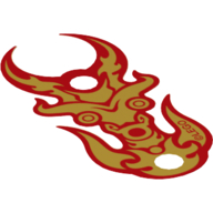 Flag, Gold Weapon Print (Red)