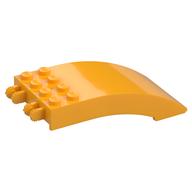 Windscreen 8 x 4 x 2 Curved [2 Dual-Fingered Click Hinges] (Bright Light Orange)
