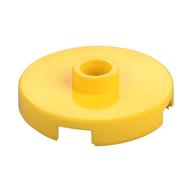 Plate Special Round 2 x 2 with Center Stud (Jumper Plate) (Yellow)