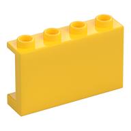 Panel 1 x 4 x 2 with Side Supports - Hollow Studs (Yellow)