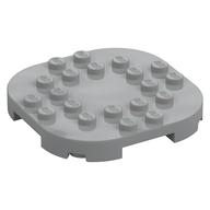 Plate Round Corners 6 x 6 x 2/3 Circle with Reduced Knobs (Light Bluish Gray)