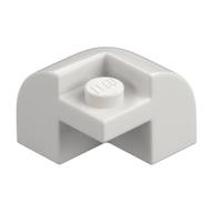 Brick Round, Curved 2 x 2 x 1 1/3, Corner (White)