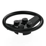 Steering Wheel with 4 Studs on Center (Black)
