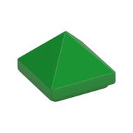 Brick Sloped 45° 1 x 1 x 2/3 Quadruple Convex [Pyramid] (Bright Green)