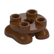 Feet, 2 x 2 x 2/3 with 4 Studs on Top (Reddish Brown)