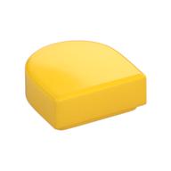 Tile Round 1 x 1 Half Circle (Yellow)