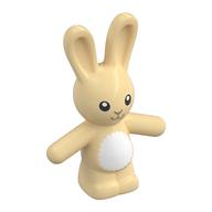 Animal, Rabbit / Bunny with Face and White Fur Print (Tan)