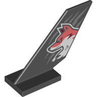 Tail Shuttle with Red/White Fox Print (Black)
