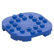 Plate Round Corners 6 x 6 x 2/3 Circle with Reduced Knobs (Blue)