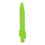 Weapon Sword, Blade with Bar, Double Edge (Trans-Bright Green)