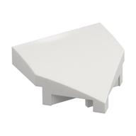 Brick Wedged, Curved 2 x 2 with Stud Notches (White)