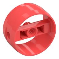 Technic Cylinder 4 x 4 with Pin Holes and Centre Bar, Closed Sides on Bar (Coral)