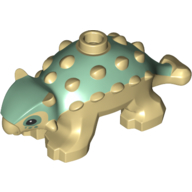 Animal, Dinosaur, Ankylosaurus, Baby with Tan Spikes and Legs, Sand Green Eyes Print (Sand Green)