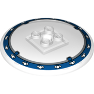 Dish 6 x 6 Inverted (Radar) with Blue Border Print (Trans-Clear)