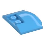 Brick Round 3 x 4 x 2/3 Triple Curved with 2 Sunk Studs (Medium Blue)