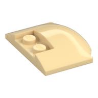Brick Round 3 x 4 x 2/3 Triple Curved with 2 Sunk Studs (Tan)