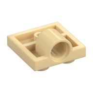 Plate Special 2 x 2 with 1 Pin Hole [Complete Underside Rib] (Tan)