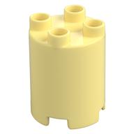 Duplo Brick Round 2 x 2 x 2 (Bright Light Yellow)